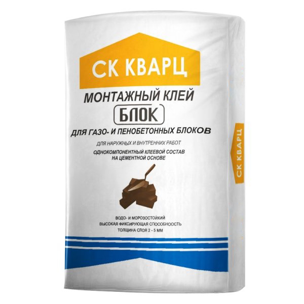 Монтажный клей БЛОК ЭКОНОМ СК Кварц, 40 кг фото 0
